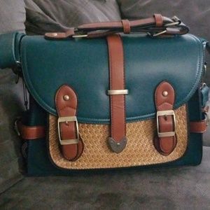 Forest green satchel/purse.  Brand new.